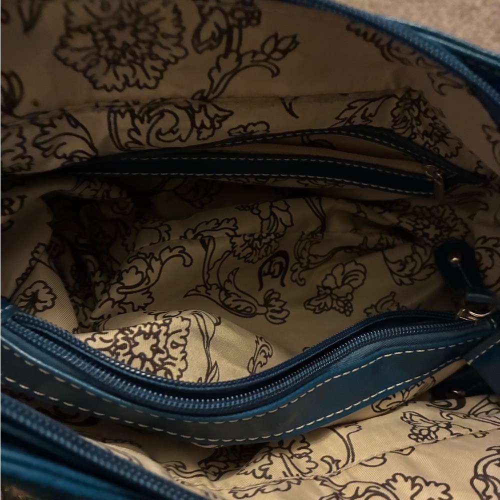 Patriotic Red White & Blue American Flag Boutique Bag Purse Cowgirl Trendy Zip - Picture 7 of 8